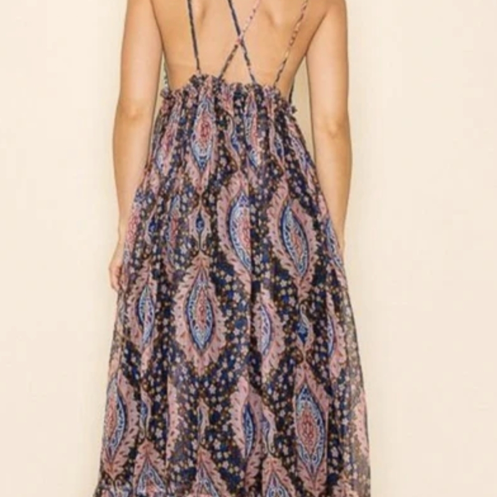 Zara Vibrant Patterned Maxi Dress - Picture 2 of 7